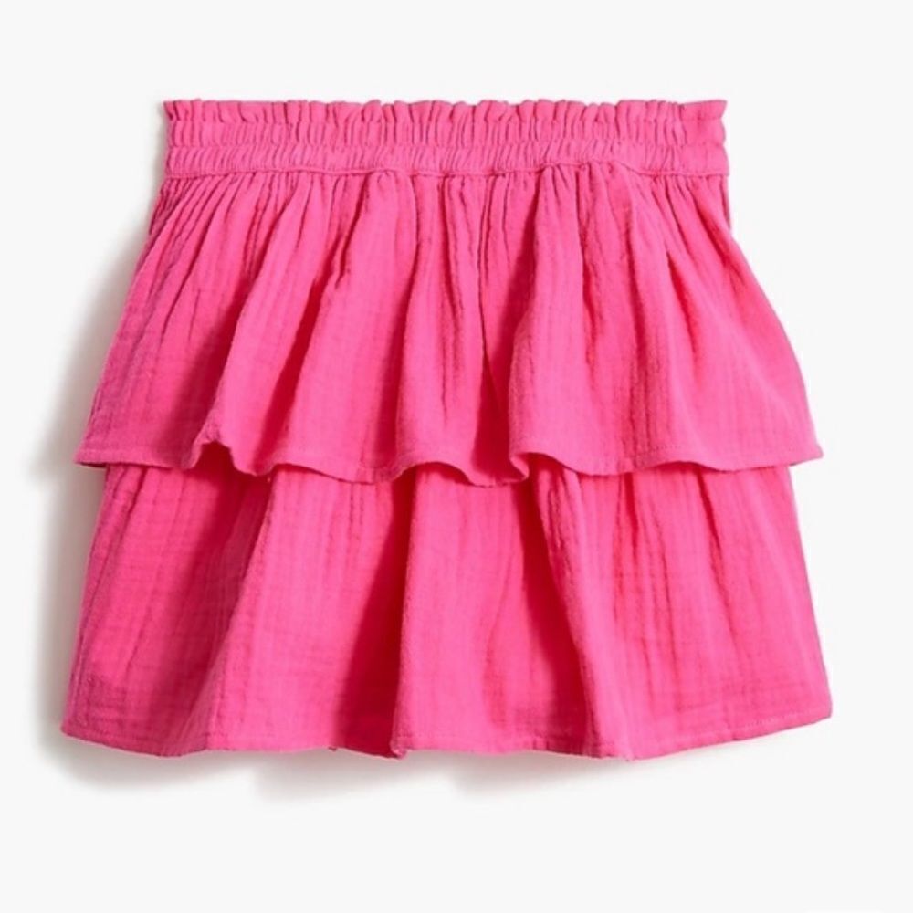 J.Crew- Crew Cuts Girls' gauze skirt Wild Berry S‎ 6-7 NWT IN Packaging